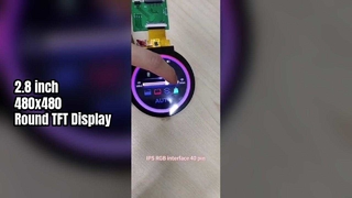 2.8 inci Lingkaran TFT Tampilan 480x480 RGB 40 Pin untuk Smart Home