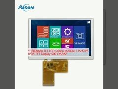 5' 800x480 TFT LCD Screen Module 5 Inch IPS LVDS TFT Display 500 Cd/M2