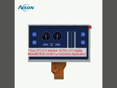 7 Inci TFT LCD Modul 50 Pin LCD Display 800x480 RGB 24 Bit Untuk Aplikasi Industri