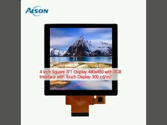 4 inci Square TFT Display 480x480 dengan RGB Interface dengan Touch Display 300 cd/m2