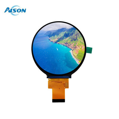 2.76 inci 480x480 Lingkaran IPS TFT LCD Modul MIPI Antarmuka 300 nits 2.8 inci Layar Bulat