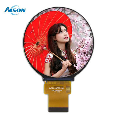 2.76 inci 480x480 Lingkaran IPS TFT LCD Modul MIPI Antarmuka 300 nits 2.8 inci Layar Bulat