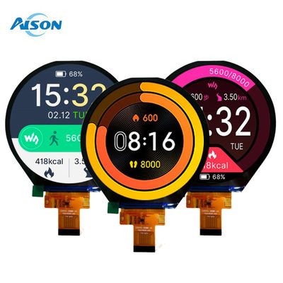 3.4 inci 800x800 Layar TFT Sentuh Bulat dengan Antarmuka MIPI