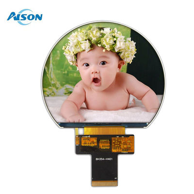 3.54 inci 800x640 TFT Round Display SPI TFT Display 1000 Cd/M2 Dengan 3SPI+18Bit RGB Interface