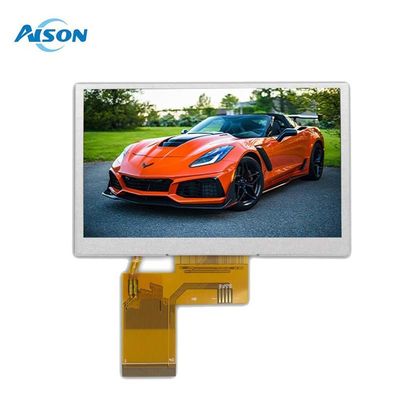 4.3 inci 800x480 IPS TFT LCD Display 450 Cd/M2 Antarmuka RGB