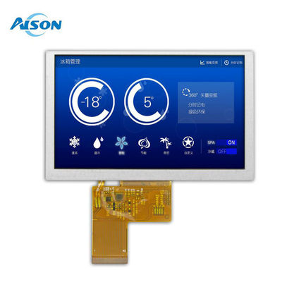 5 inci TFT LCD Modul 800x480 Tampilan 500 Cd/M2 RGB 24 Bit 40pin ILI6137 Dan ILI5960 Driver IC