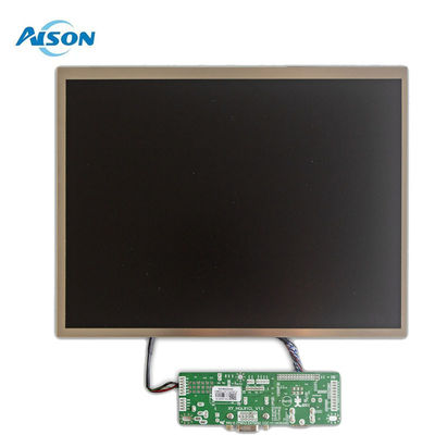 12.1 inci TFT Industrial Display 1024x768 TFT Display Custom 650 Cd/M2 Dengan LVDS Interface
