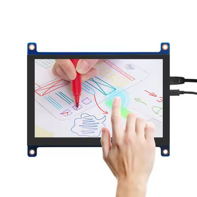5 inci HDMI Raspberry Pi Display 800x480 Capacitive Touch Screen Module 400 Cd/M2