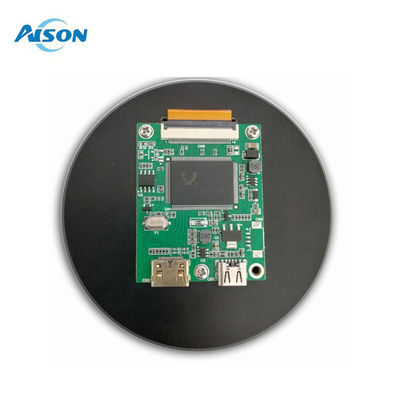 3.4 inci DSI Round Touch Display, 800 × 800, IPS, 10-Point Touch dengan HDMI Board Enclosure