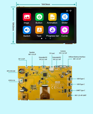 7 inci 1024x600 IPS LCD Display ESP32 P4 Papan Pengembangan Capacitive Touch Display Onboard ESP32-C6 Untuk Arduino ESP IDE
